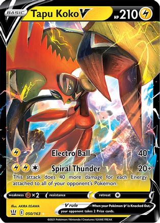 [PKM-R] Tapu Koko V (050/163) [Sword & Shield: Battle Styles]