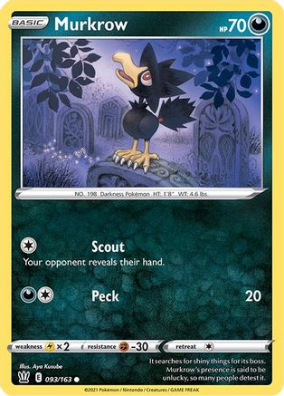 [PKM-C] Murkrow (093/163) [Sword & Shield: Battle Styles]