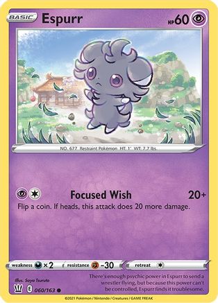 [PKM-C] Espurr (060/163) [Sword & Shield: Battle Styles]