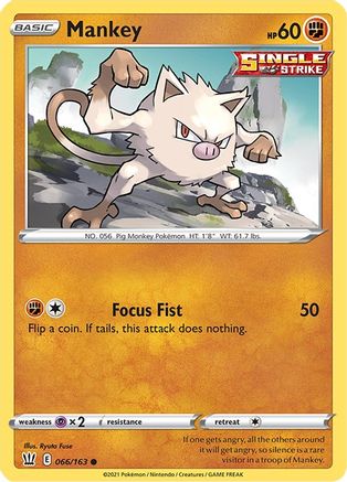 [PKM-C] Mankey (066/163) [Sword & Shield: Battle Styles]