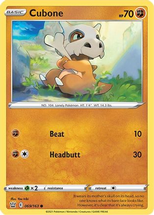[PKM] Cubone (069/163) [Sword & Shield: Battle Styles]