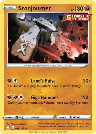 [PKM-R] Stonjourner (084/163) [Sword & Shield: Battle Styles]