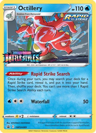 [PKM-R] Octillery (SWSH089) (Prerelease Promo) [Sword & Shield: Black Star Promos]