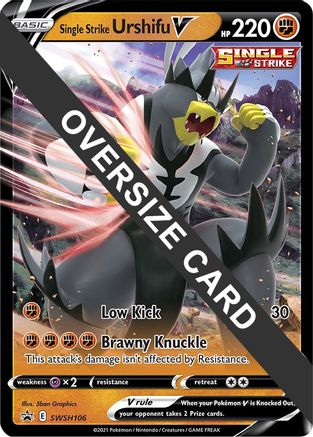 [JUM PKM-R] Single Strike Urshifu V (SWSH106) (Jumbo Card) [Sword & Shield: Black Star Promos]