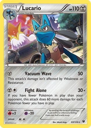 [PKM-R] Lucario (63/124) (Cosmos Holo) [XY: Fates Collide]