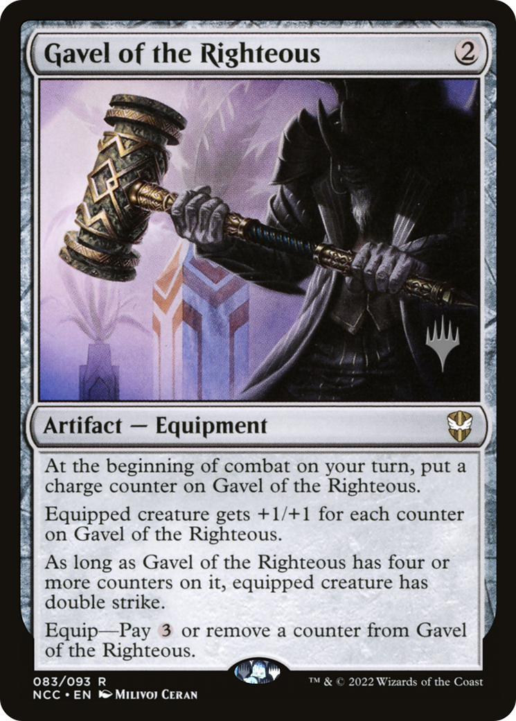 {R} Gavel of the Righteous (Promo Pack) [Streets of New Capenna Commander Promos][PP NCC 083]