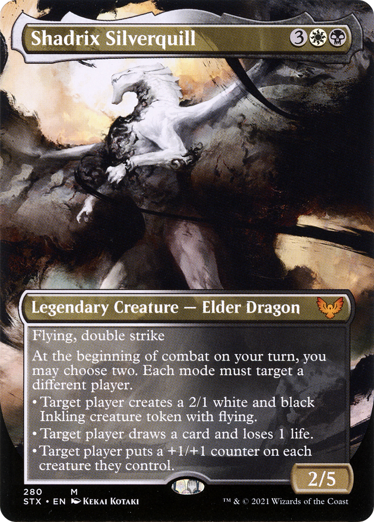 {R} Shadrix Silverquill (Borderless Alternate Art) [Strixhaven: School of Mages][STX 280]