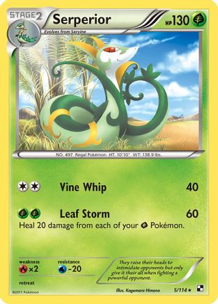[PKM-R] Serperior (5/114) (Green Tornado) (Theme Deck Exclusive) [Black & White: Base Set]