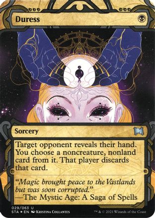 {C} Duress (Foil Etched) [Strixhaven: School of Mages Mystical Archive][ET STA 029]