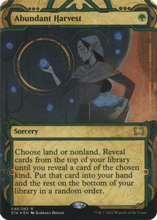 {R} Abundant Harvest (Foil Etched) [Strixhaven: School of Mages Mystical Archive][ET STA 048]