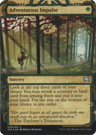 {C} Adventurous Impulse (Foil Etched) [Strixhaven: School of Mages Mystical Archive][ET STA 049]