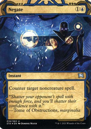 {C} Negate (Foil Etched) [Strixhaven: School of Mages Mystical Archive][ET STA 018]
