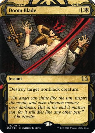 {R} Doom Blade (Foil Etched) [Strixhaven: School of Mages Mystical Archive][ET STA 028]