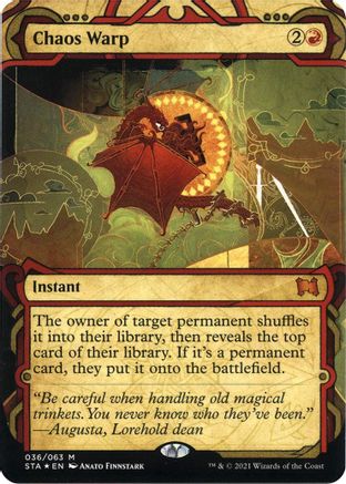 {R} Chaos Warp (Foil Etched) [Strixhaven: School of Mages Mystical Archive][ET STA 036]