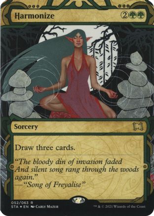 {R} Harmonize (Foil Etched) [Strixhaven: School of Mages Mystical Archive][ET STA 052]