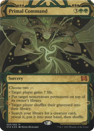 {R} Primal Command (Foil Etched) [Strixhaven: School of Mages Mystical Archive][ET STA 055]