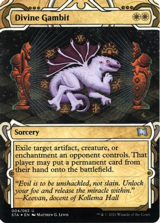 {C} Divine Gambit (Foil Etched) [Strixhaven: School of Mages Mystical Archive][ET STA 004]
