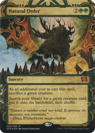 {R} Natural Order (Foil Etched) [Strixhaven: School of Mages Mystical Archive][ET STA 054]