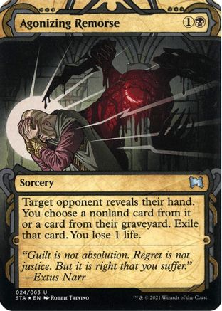 {C} Agonizing Remorse (Foil Etched) [Strixhaven: School of Mages Mystical Archive][ET STA 024]