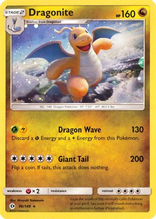 [PKM] Dragonite (96/149) (Cosmos Holo) [Sun & Moon: Base Set]