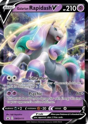 [PKM] Galarian Rapidash V (SWSH111) [Sword & Shield: Black Star Promos]