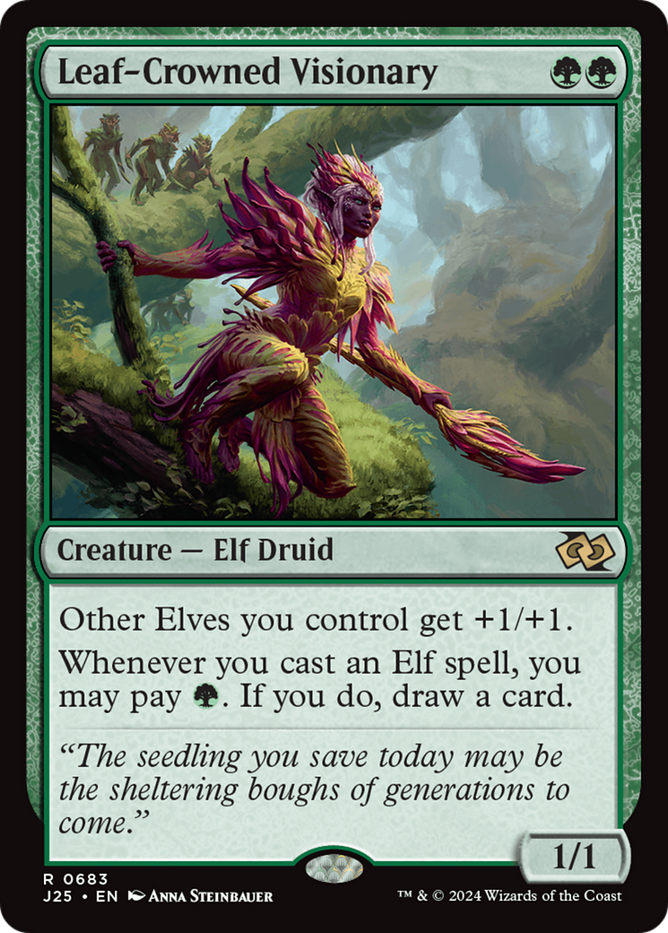 {R} Leaf-Crowned Visionary [Foundations Jumpstart][J25 683]