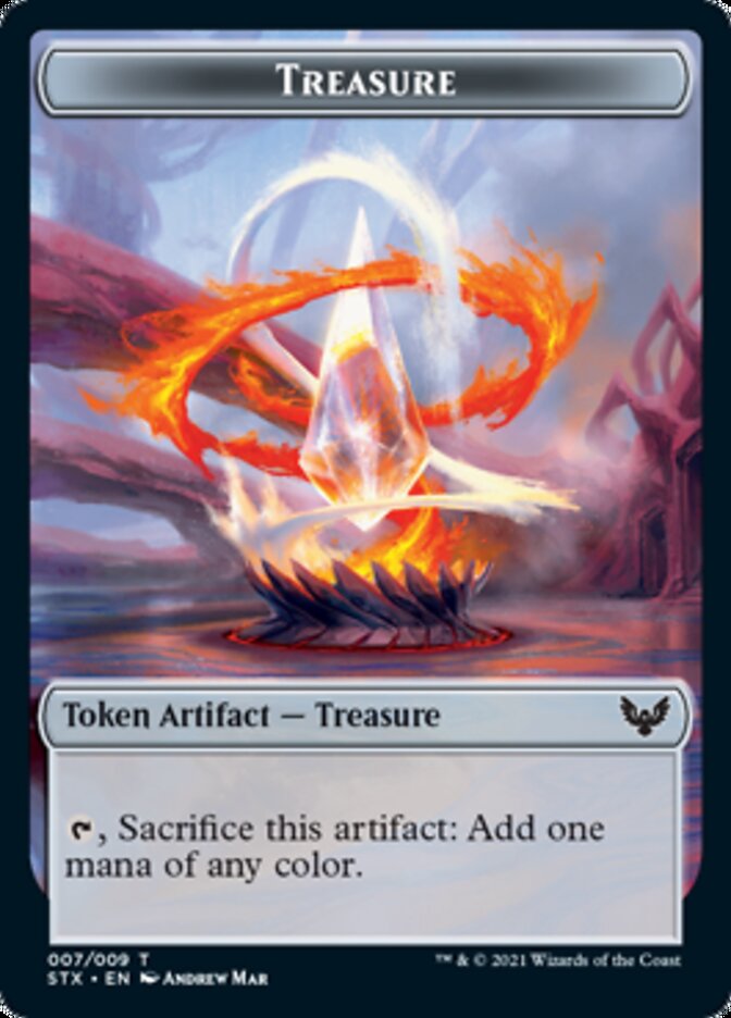 {T} Fractal // Treasure Token [Strixhaven: School of Mages Tokens][TSTX 003]