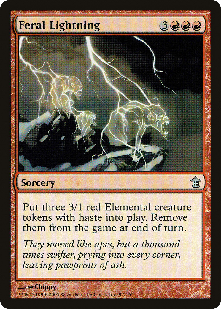 {C} Feral Lightning [Saviors of Kamigawa][SOK 097]