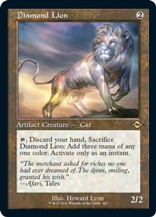 {R} Diamond Lion (Retro Frame) (Foil Etched) (Foil) [Modern Horizons 2] [MH2 427]