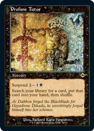 {R} Profane Tutor (Retro Frame) (Foil Etched) (Foil) [Modern Horizons 2] [MH2 401]