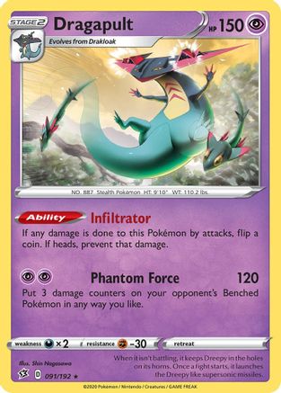 [PKM] Dragapult (091/192) (Theme Deck Exclusive) [Sword & Shield: Rebel Clash]