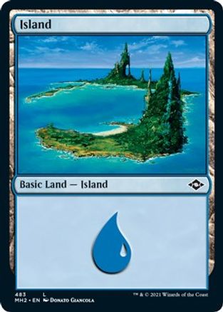 {B} Island (483) (Foil Etched) (Foil) [Modern Horizons 2] [MH2 483]