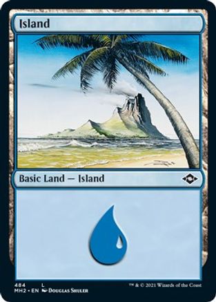 {B} Island (484) (Foil Etched) (Foil) [Modern Horizons 2] [MH2 484]