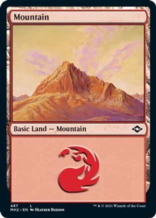{B} Mountain (487) (Foil Etched) (Foil) [Modern Horizons 2] [MH2 487]