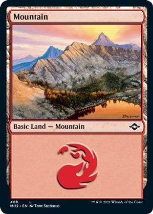 {B} Mountain (488) (Foil Etched) (Foil) [Modern Horizons 2] [MH2 488]