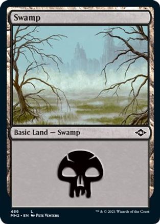 {B} Swamp (486) (Foil Etched) (Foil) [Modern Horizons 2] [MH2 486]