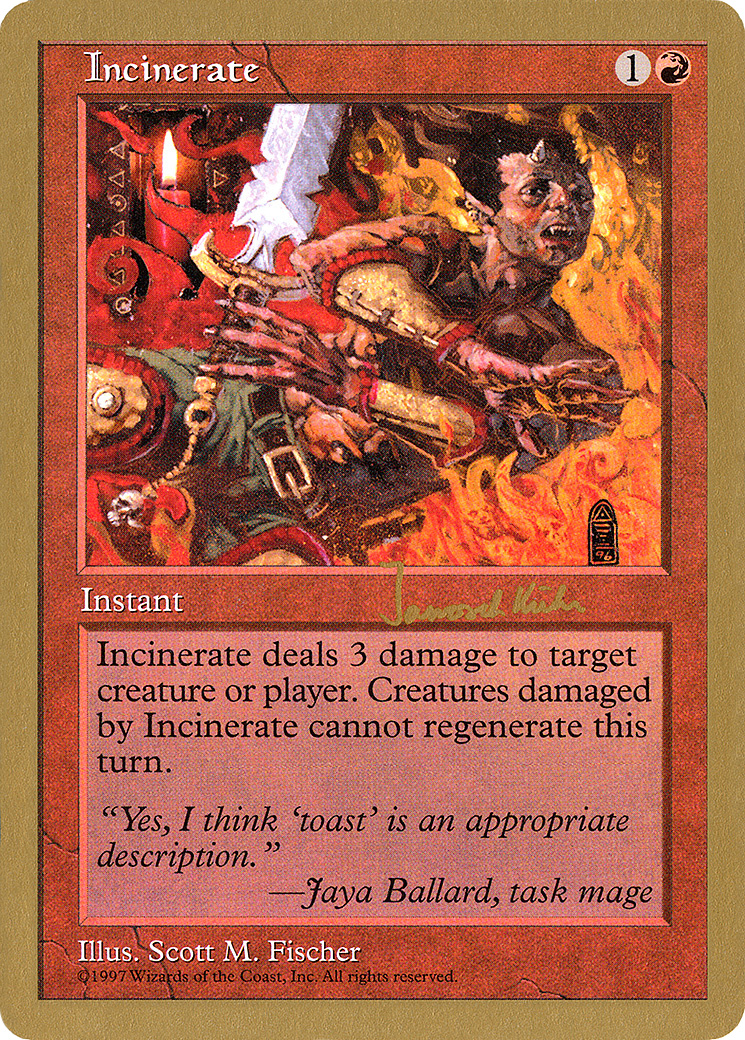 {C} Incinerate (Janosch Kuhn) [World Championship Decks 1997][GB WC97 JK242]