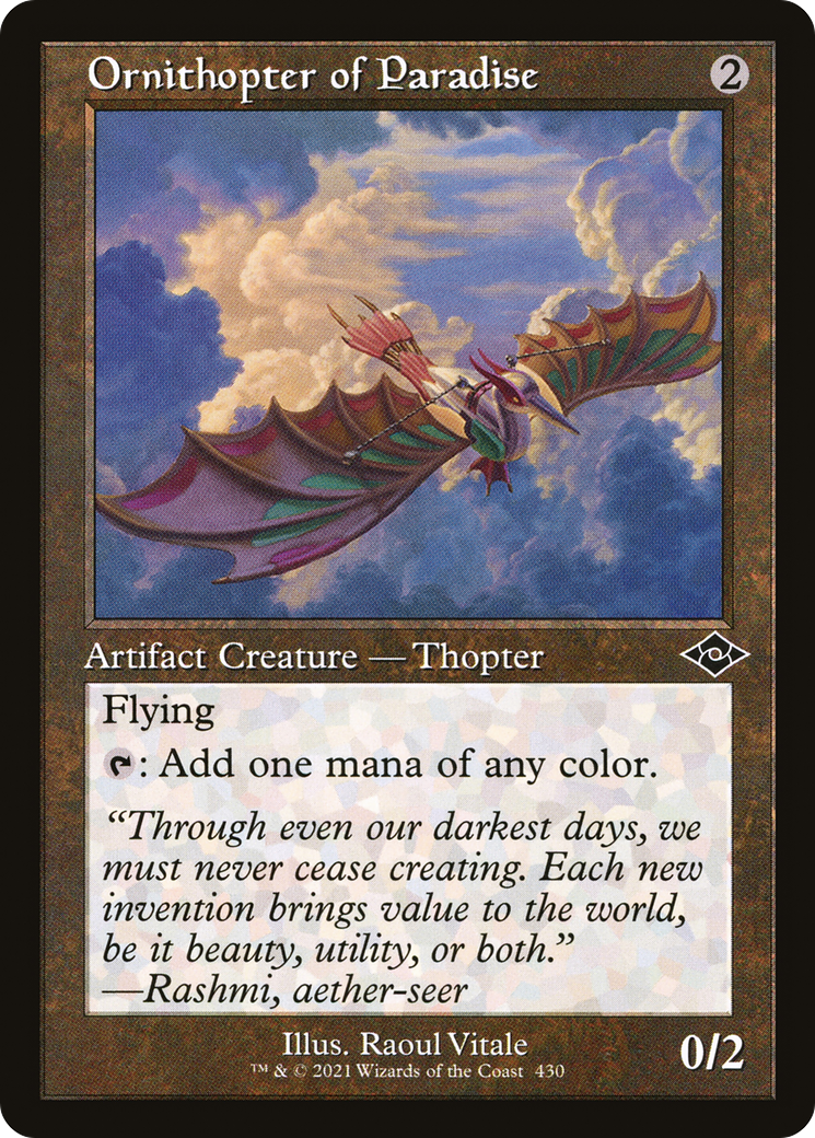 {C} Ornithopter of Paradise (Retro Frame) (Foil) [Modern Horizons 2] [MH2 430]