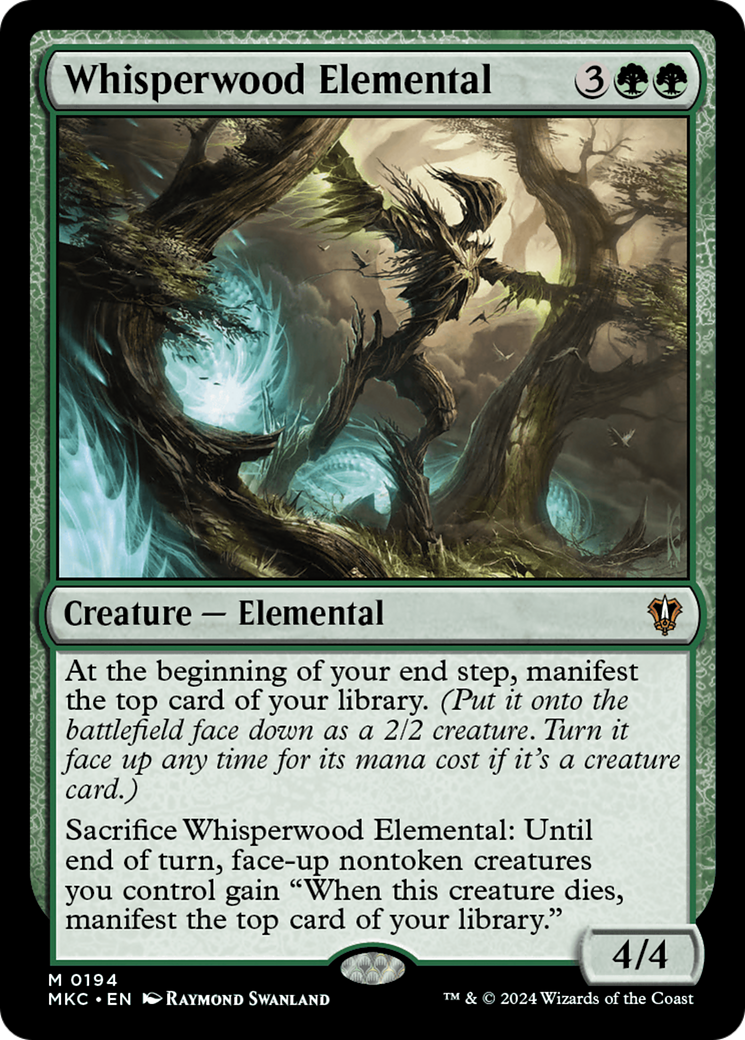 {R} Whisperwood Elemental [Murders at Karlov Manor Commander][MKC 194]