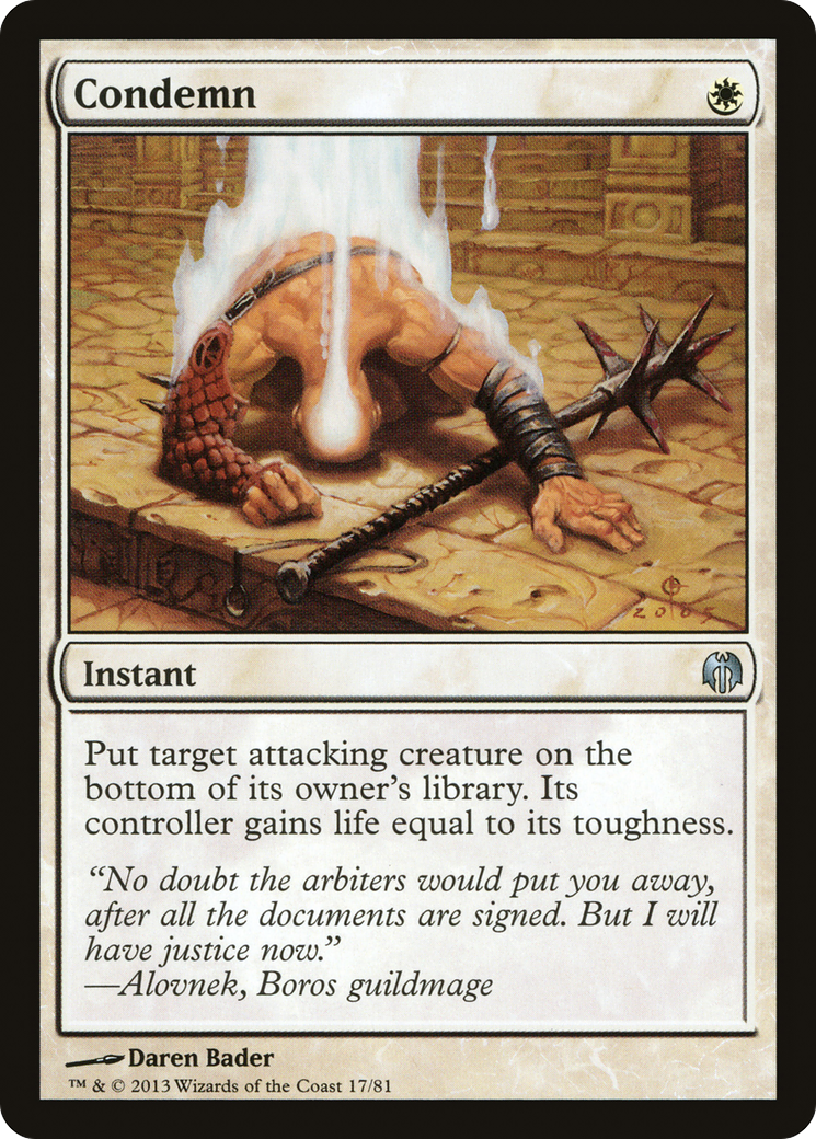 {C} Condemn [Duel Decks: Heroes vs. Monsters][DDL 017]