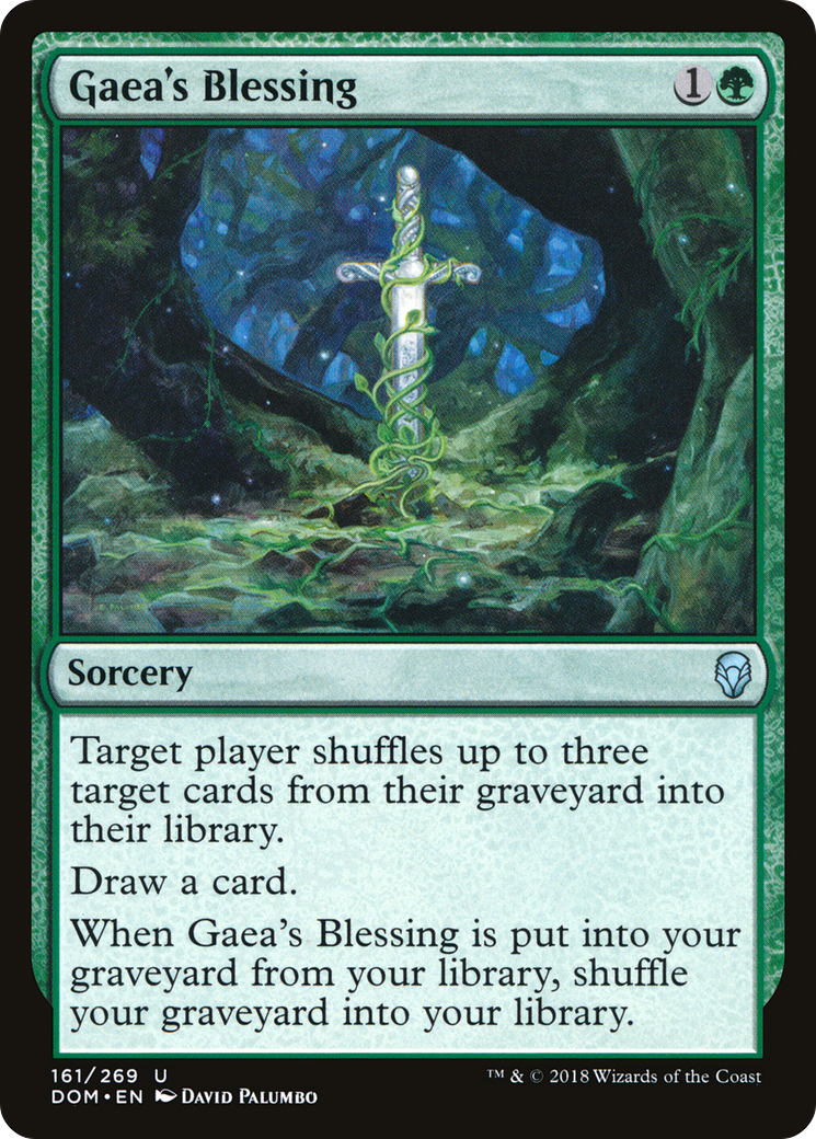 {C} Gaea's Blessing [Dominaria][DOM 161]