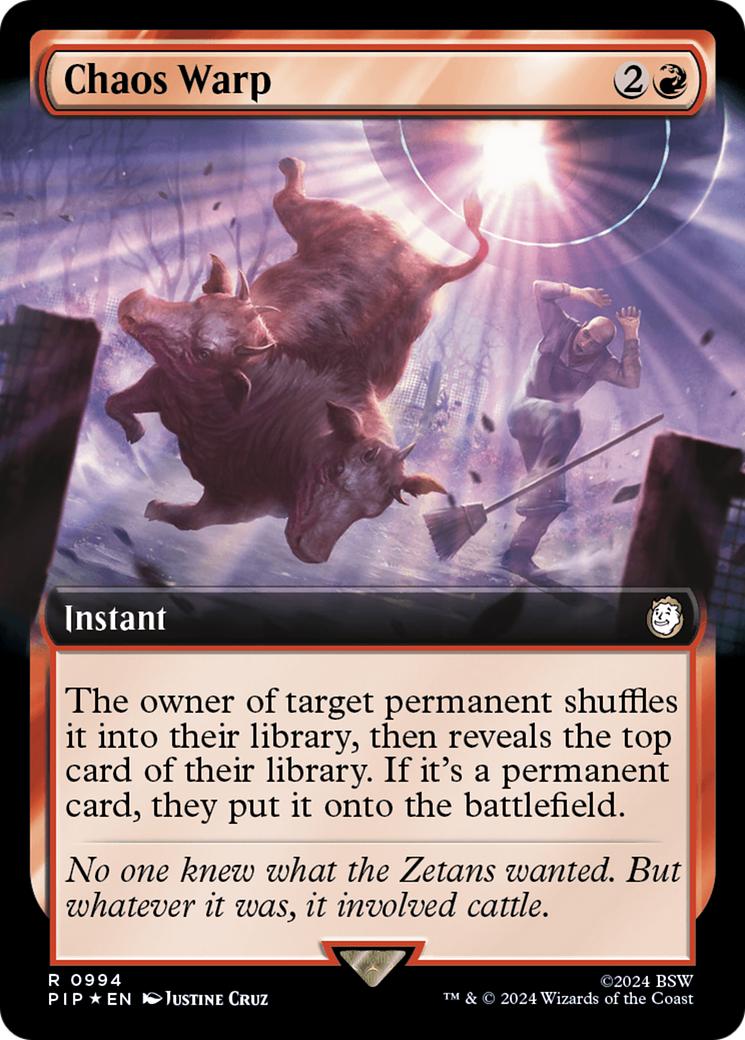 {R} Chaos Warp (Extended Art) (Surge Foil) [Fallout][PIP 994]