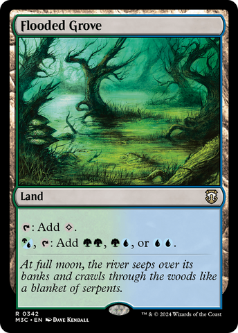 {R} Flooded Grove (Ripple Foil) [Modern Horizons 3 Commander][RPF M3C 342]
