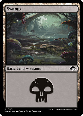 {B} Swamp (0502) (Ripple Foil) [Modern Horizons 3][MH3 502]