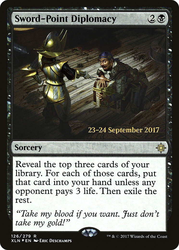 {R} Sword-Point Diplomacy [Ixalan Prerelease Promos][PR XLN 126] - Misty Mountain Games