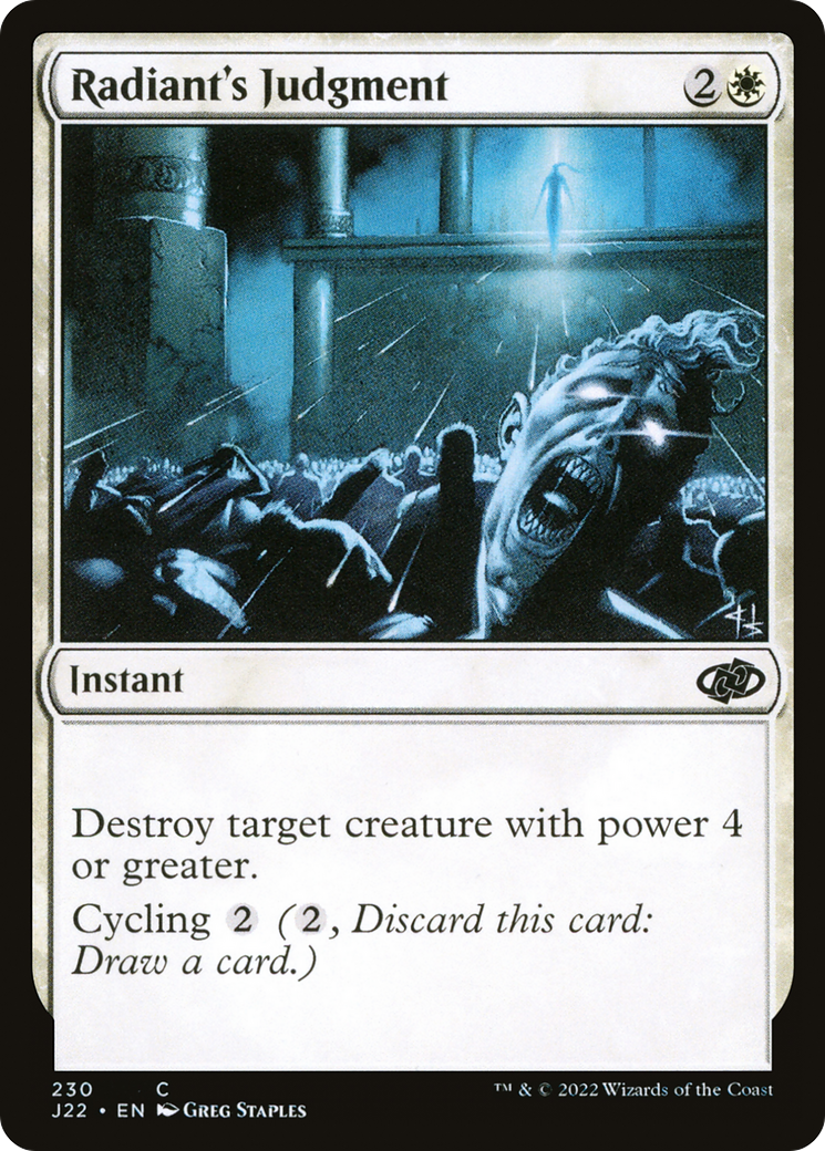 {C} Radiant's Judgment [Jumpstart 2022][J22 230]