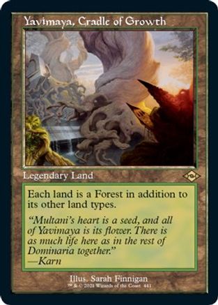 {R} Yavimaya, Cradle of Growth (Retro Frame) (Foil Etched) (Foil) [Modern Horizons 2] [MH2 441]