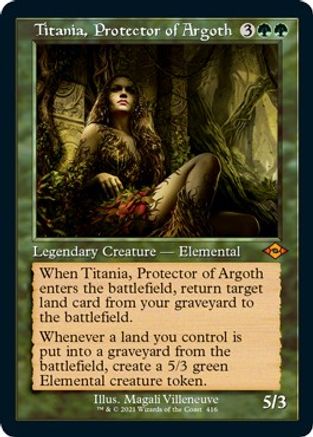 {R} Titania, Protector of Argoth (Retro Frame) (Foil Etched) (Foil) [Modern Horizons 2] [MH2 416]