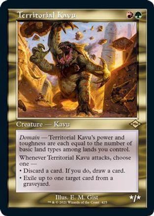 {R} Territorial Kavu (Retro Frame) (Foil Etched) (Foil) [Modern Horizons 2] [MH2 425]