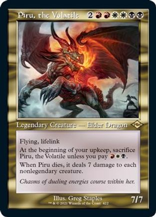 {R} Piru, the Volatile (Retro Frame) (Foil Etched) (Foil) [Modern Horizons 2] [MH2 422]